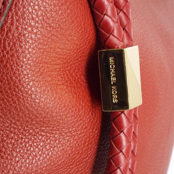 Michael Kors Lexington Burgundy Pebbled Leather Shoulder Bag main image 5